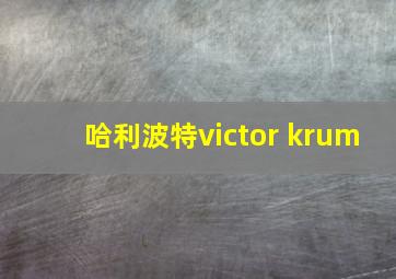 哈利波特victor krum